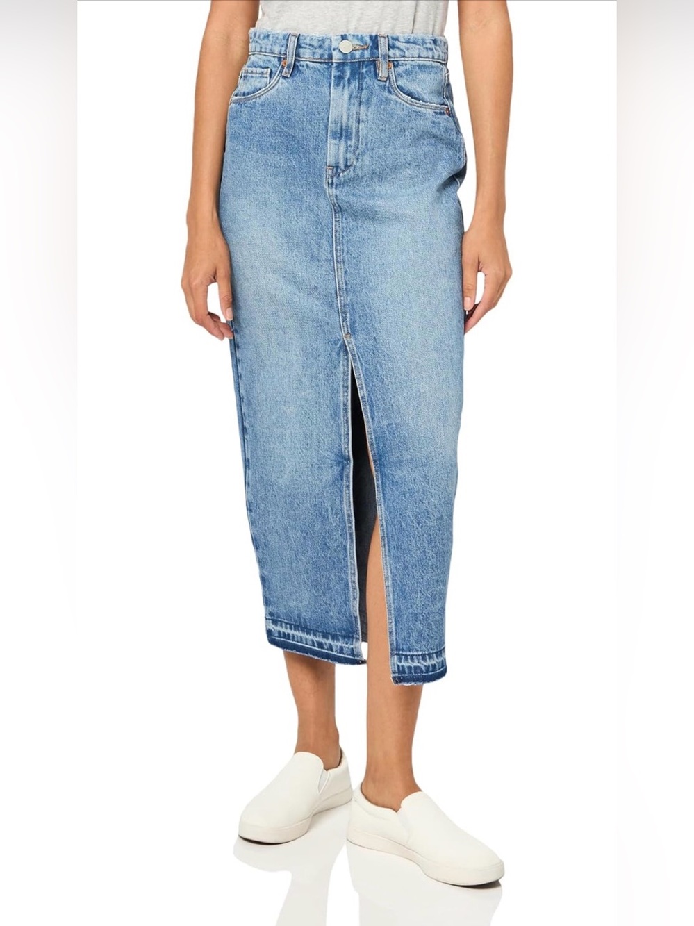 [BLANK𝑵𝒀𝑪] Double Duty High-Rise Midi Denim Skirt | size 29 / 8 Blank NYC 🩵 - Picture 3 of 10